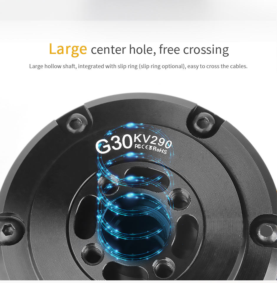 G30 gimbal motor,large center hole , free crossing