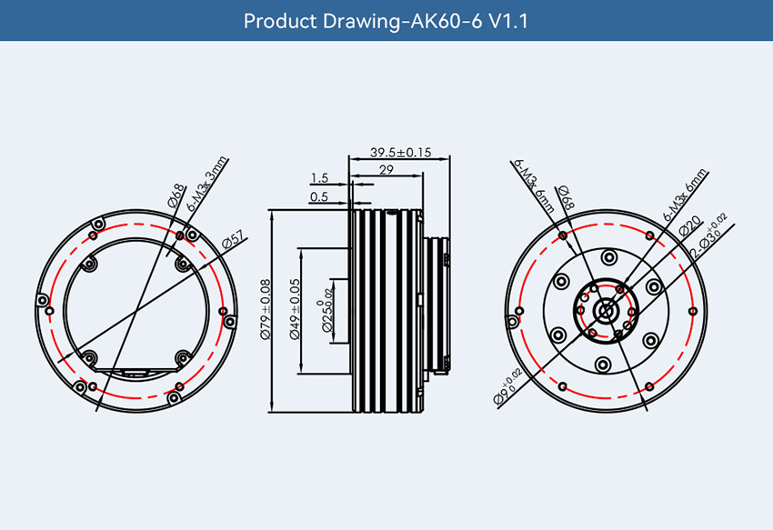 Product drawing-AK60-6