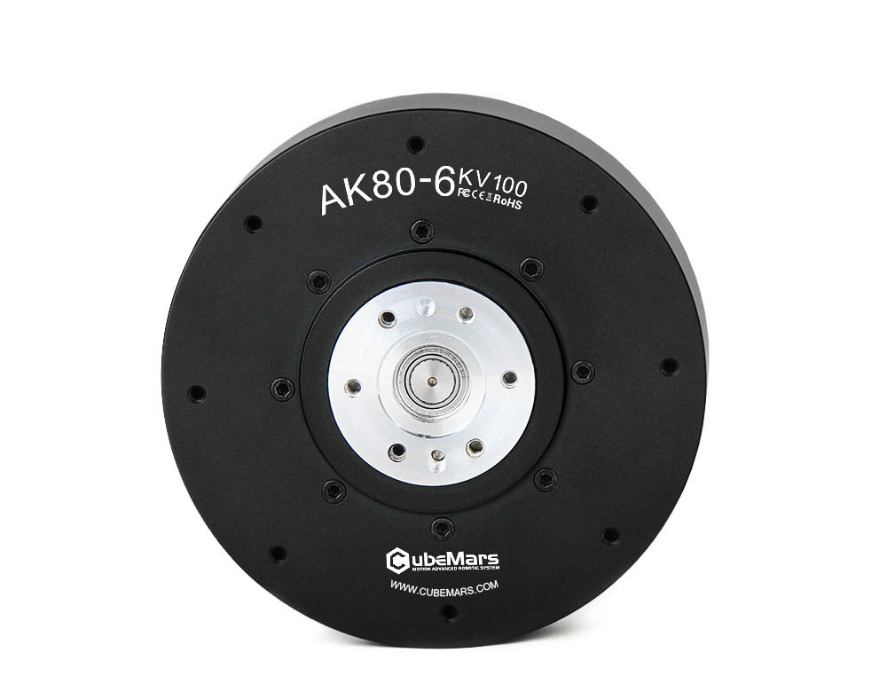 AK80-6 KV100 ロボットアクチュエータ - 485g 6:1減速比 6Nmトルク